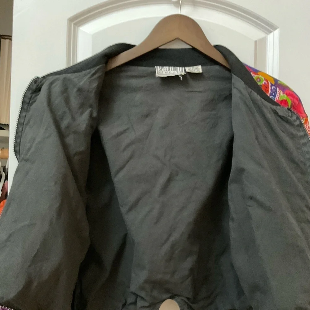 Vintage 1990’s Floral Cropped Bomber Jacket